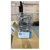(4) iDesign 76752 Brushed Nickel Shower Curtain