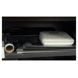 Shelf lot including brother label printer and more