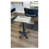 Metal Barbers table height adjustable metal tray,