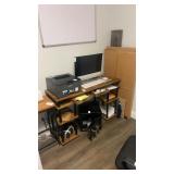 Wood Desk and side table not including contents
