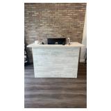 Reception desk, including rolling chair does not
