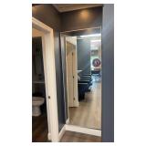 Full length mirror attached to wall 6.5ft tall