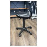 Black rolling straddle chair