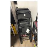 (4) foldable chairs high top style chairs