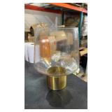 GL1191 Brass Cuff Vase with Clear Glass