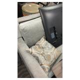 (3) pieces including a gray couch and 2 matching