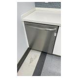GE built-in dishwasher with stainless steel door