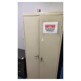 Metal Storage Cabinet with Shelves, Tan/Putty,