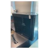 Black steel wall-mount network rack enclosure