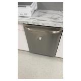 GE built-in dishwasher in stainless steel finish