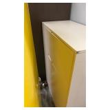 Two-Door Metal Storage Cabinet, White/Cream with