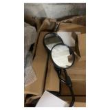 (40) round black motorcycle rearview mirrors with