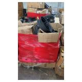 pallet containing multiple assorted black alloy