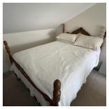 Antique Full Size Bed w/ Carved Headboard