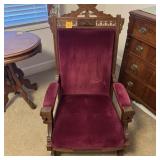 ANTIQUE VICTORIAN ROCKING ARMCHAIR