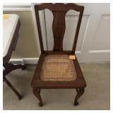 WOOD SIDE CHAIR W/ CANE SEAT