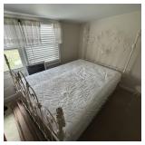 White Metal Full Size Bed Frame
