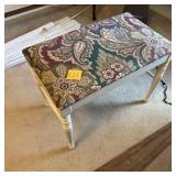 Upholstered Bench Seat w Turned Legs