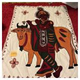 Krishna Themed Textile Wall Hanging