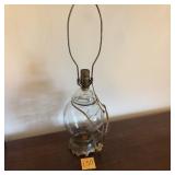 Vintage Clear Glass Table Lamp Base