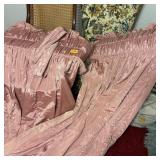 Vintage Structured Drapery Panels w/ Tiebacks
