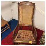 Cane Seat & Back Wooden Armchair