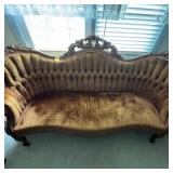 Victorian Style Tufted Parlor Sofa