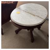 Round Marble Top Accent Table