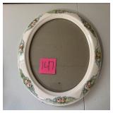 Terragrafics 1990 Floral Oval Ceramic Frame