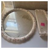St. Thomas Creations Floral Ceramic Mirror & Tray