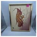 Original Floral Painting on Canvas Panel 18x24