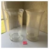 Pair Damara Polish Hand Blown Glass Vases