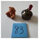 Mini Teddy Bear & Tin Noise Maker Toy