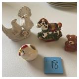 Ceramic Figurines & Salt and Pepper