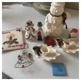 Vintage Christmas Decor & Lefton Snowman