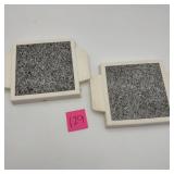 Pair of Granite & White Stone Trivets