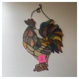 Stained Glass Rooster Window Hanging
