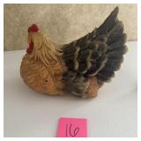 Nesting Hen Figurine Detailed Feather Texture