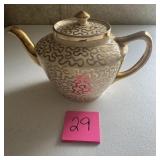 Vintage Sadler England Gold Squiggle Teapot