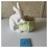 Ceramic Bunny Planter w/ Cabbage