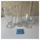 Assorted Clear Glass Drinkware Lot