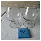 Pair B&B Cognac Brandy Snifter Glasses