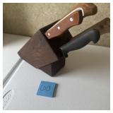 Wood Knife Block with Assorted Knives