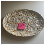 Gibson Everyday Hand Painted Daisy Oval Platter