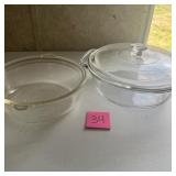Anchor Ovenware 2 Qt Glass Casserole Dish + Bowl