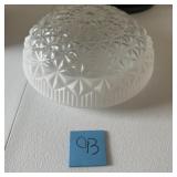 Vintage Glass Ceiling Light Cover Diamond Pattern
