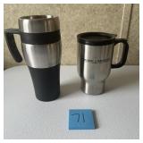 Stainless Travel Mugs w/ Handle & Baume Mercier