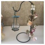 Metal Hanging Votive Candle Holder Floral Arch