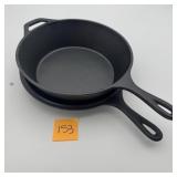 Cast Iron Skillets (2) - One Deep Pan