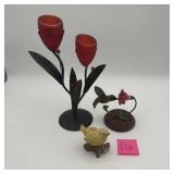 Decor Lot Candle Holder Hummingbird And Bird